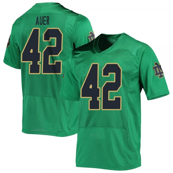 Marty Auer Notre Dame Fighting Irish NCAA Men's #42 Green Replica College Stitched Football Jersey PBJ3355BR